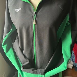 Speedo Black and Green Sports Jacket